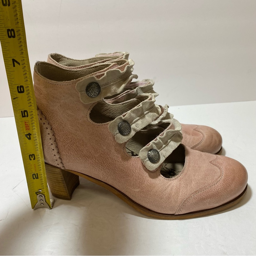 DKODE Vivi Cutout Ankle Boots Pink Leather heel Shoes Size 40 - Picture 10 of 16
